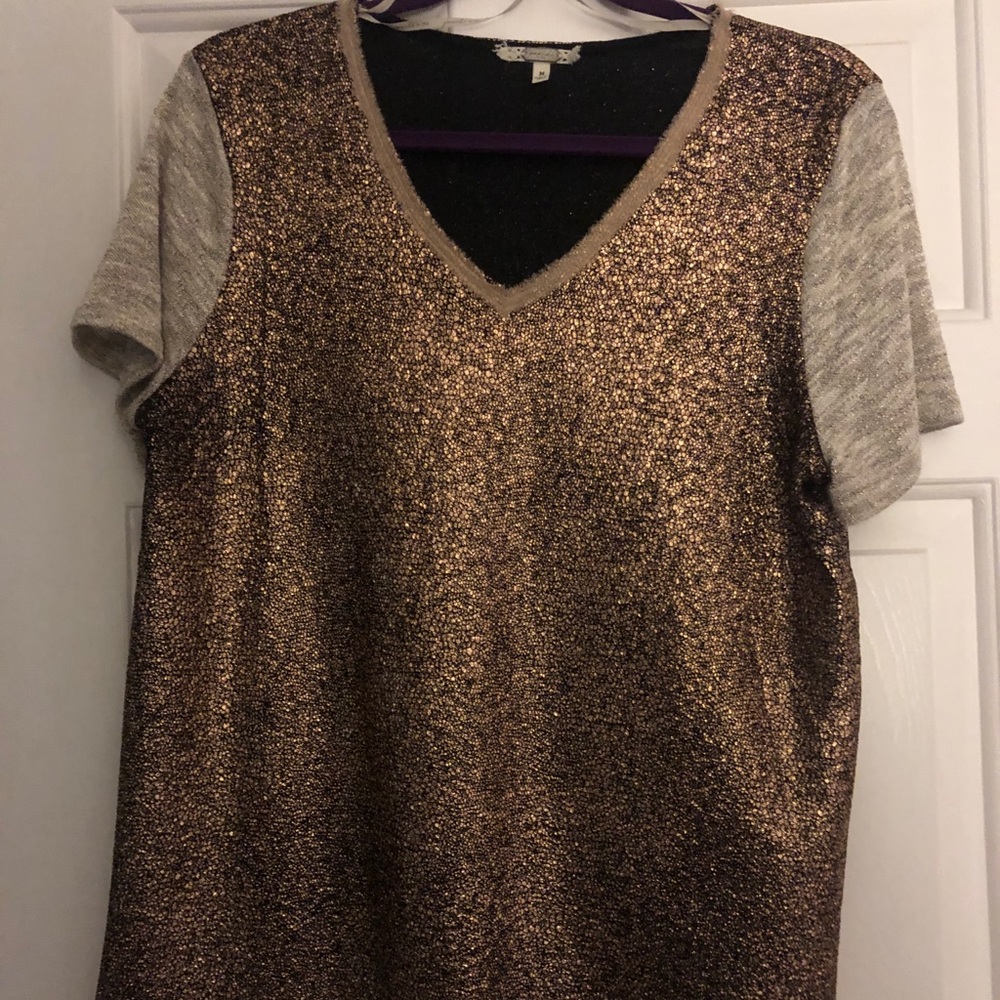 Gold shimmery top